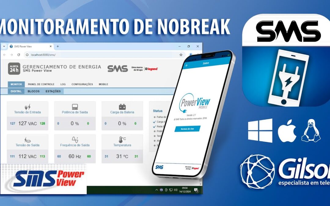 SMS Power View – instalando o monitoramento de nobreak SMS no Windows via USB e Android